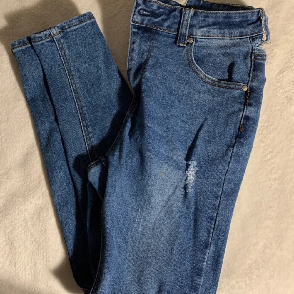 distressed jeans